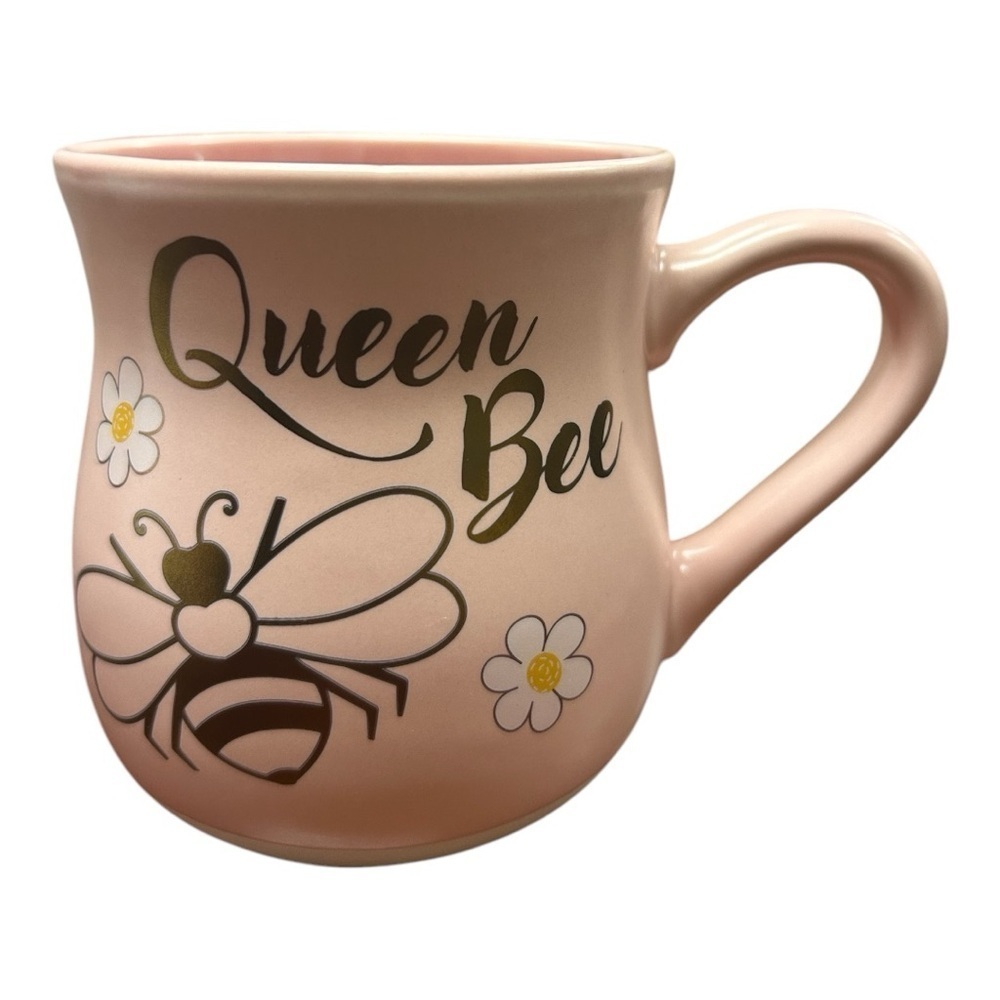 Pink Queen Bee Mug and Floral Inspirational Journal, NWOT - Picture 2 of 4